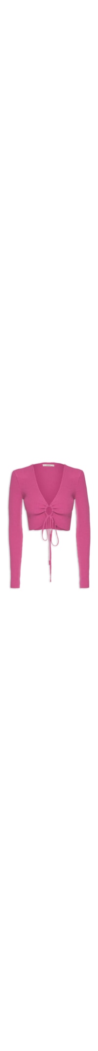 Blusa Franzida Tricot - Rosa