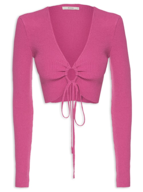 Blusa Franzida Tricot - Rosa
