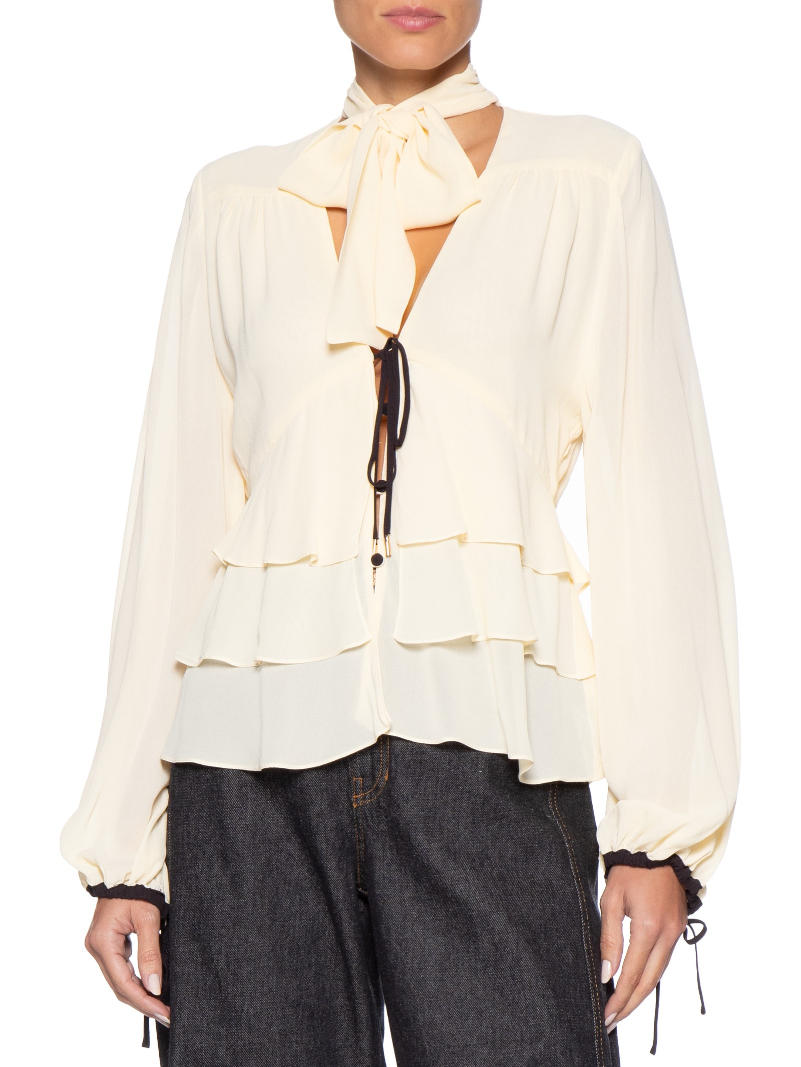 Blusa GGT com Babado na Barra Feminina – Amarelo Dress To