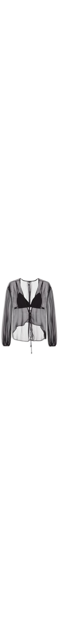Blusa GGT Trançado Frente Feminina – Preto