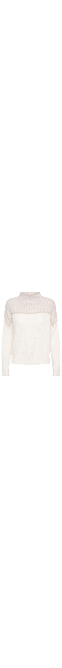Blusa Gola Alta Mix Pontos Maria Filó - Off White