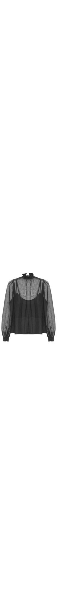 BLUSA GOLA LASTEX - PRETO