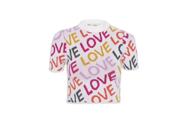 Blusa Jacquard Love - Off White