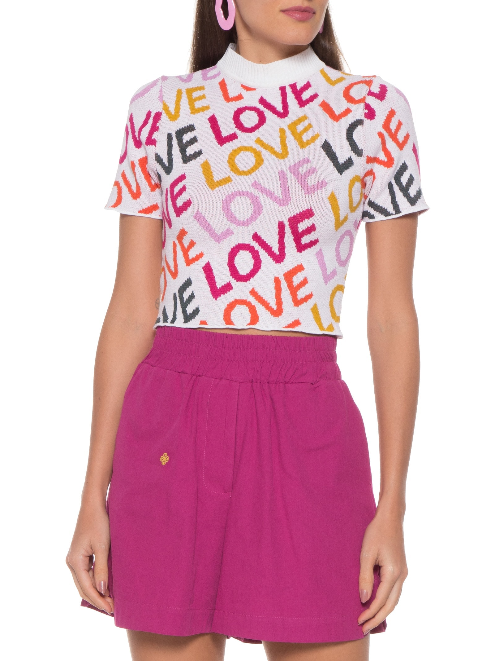 Blusa Jacquard Love Off White Dress To