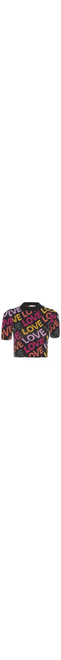 Blusa Jacquard Love - Preto