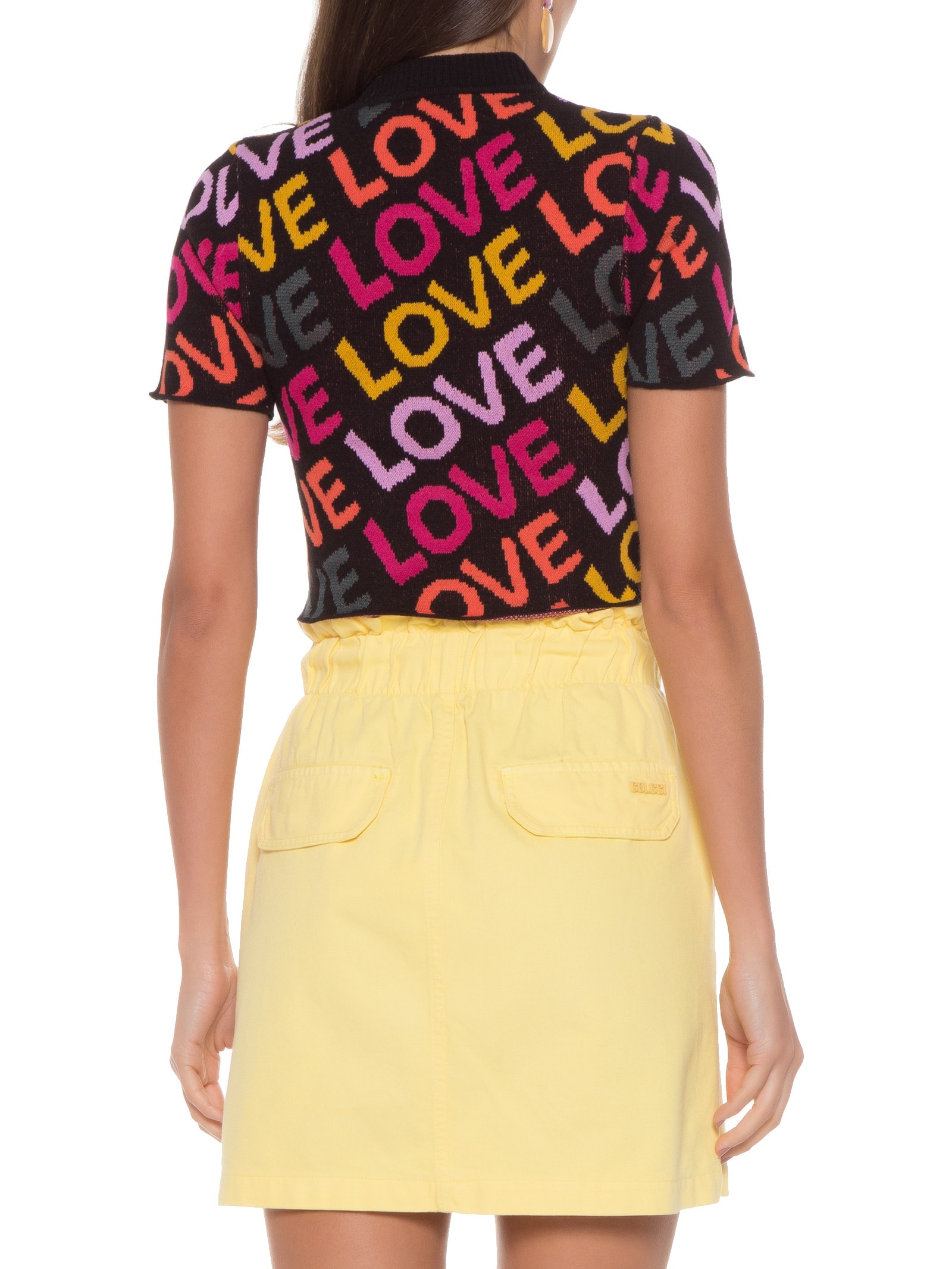 Blusa Jacquard Love Preto Dress To