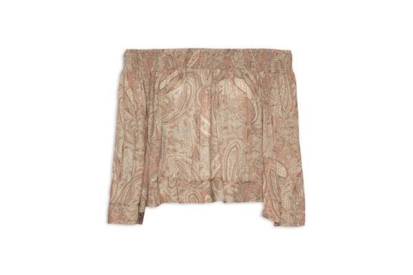 Blusa Lastex Estampa Folk - Rosa