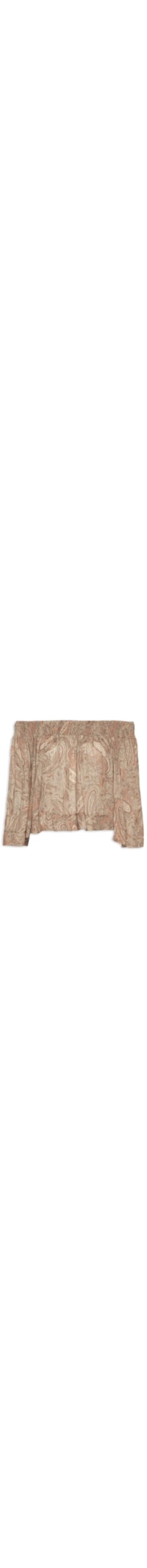 Blusa Lastex Estampa Folk - Rosa