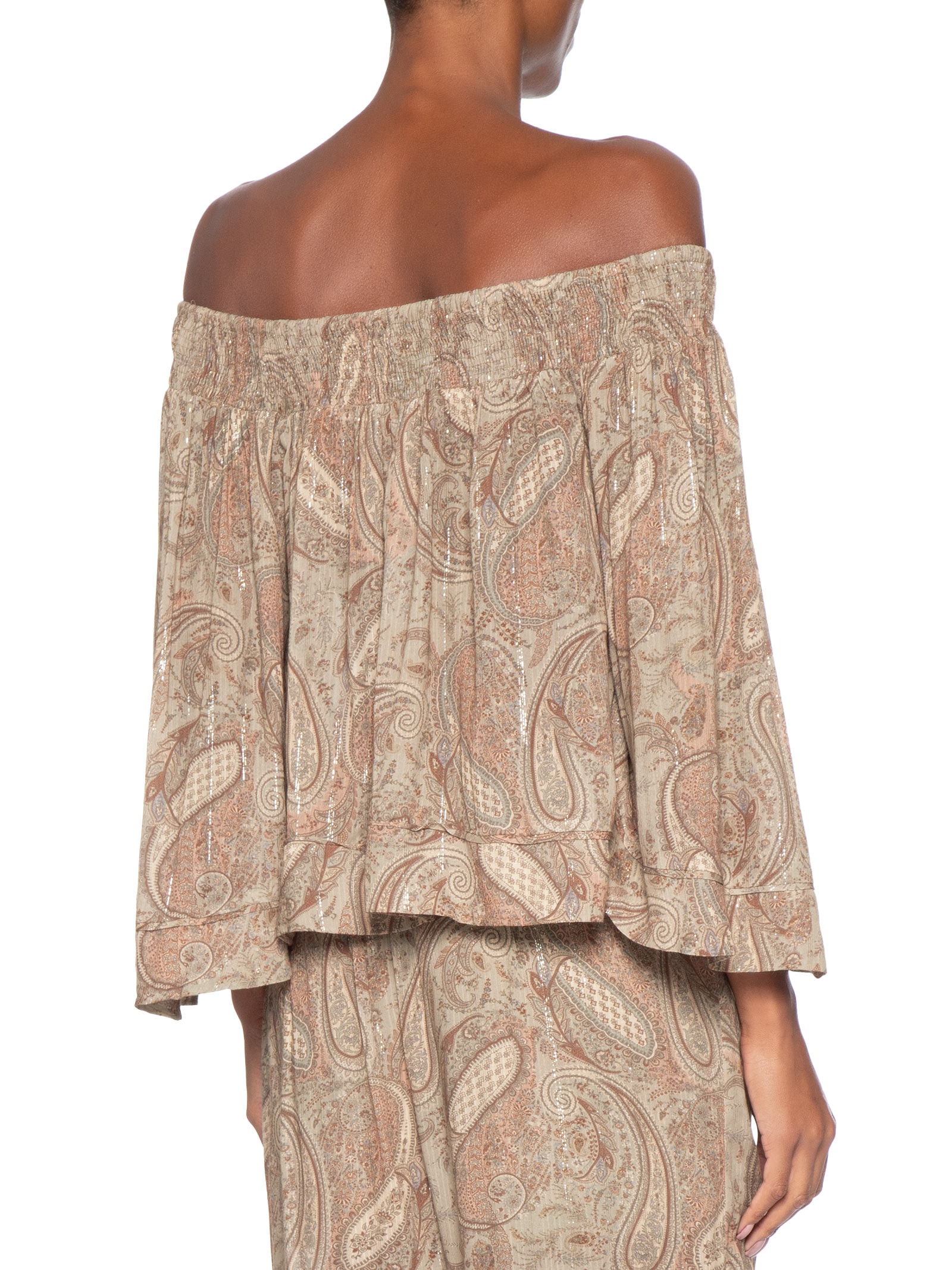 Blusa Lastex Estampa Folk Rosa Maria Filó