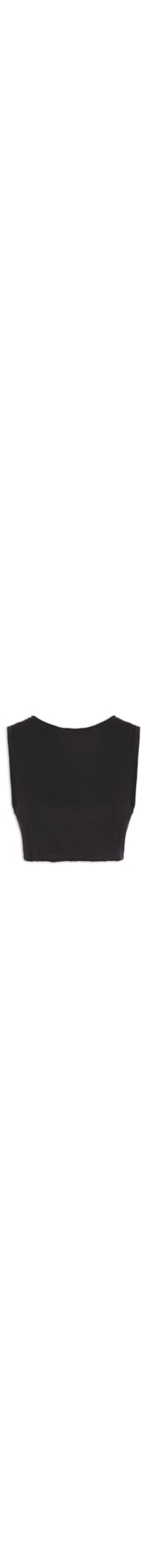 Blusa Malha Canelada Costas Torcida - Preto