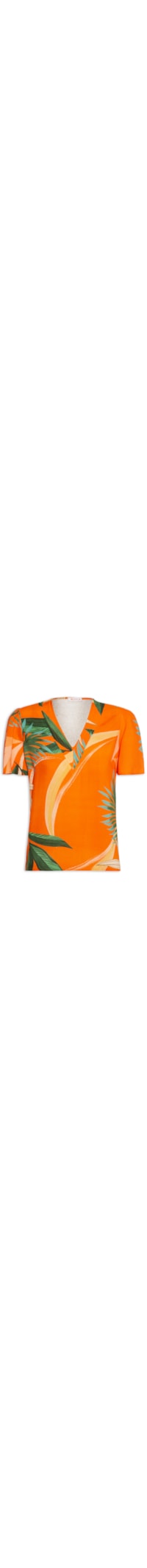 Blusa Malha Com Viscose - Laranja