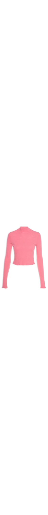 Blusa Malha Manga Longa - Rosa