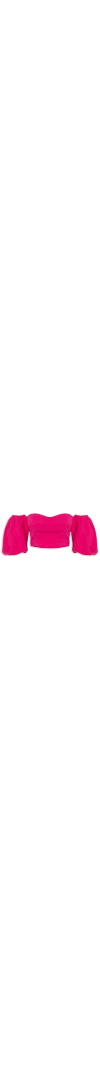 Blusa Manga Aplicada Tencel - Rosa