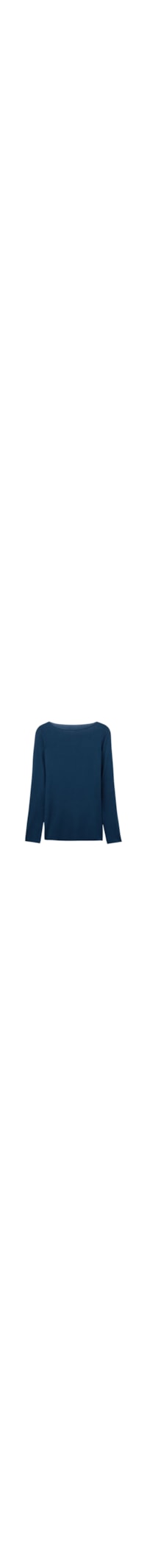 Blusa Manga Comprida Em Cashmere Ultralight - Azul