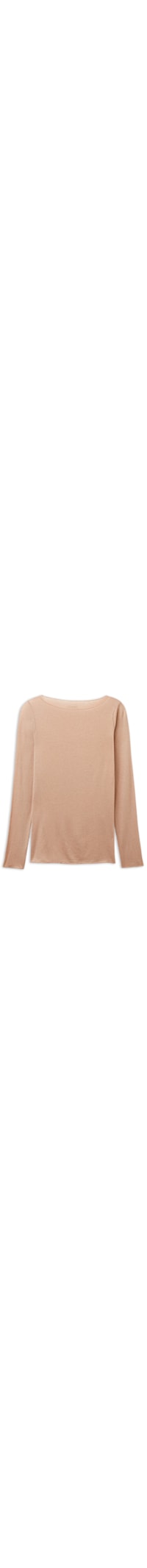 Blusa Manga Comprida Em Cashmere Ultralight - Bege