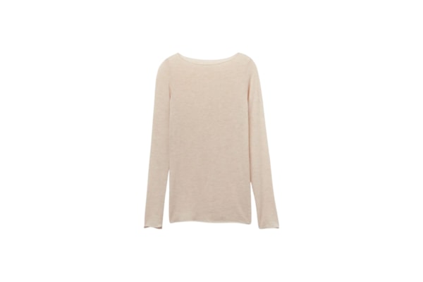 Blusa Manga Comprida Em Cashmere Ultralight - Bege