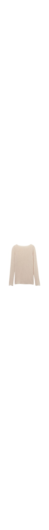 Blusa Manga Comprida Em Cashmere Ultralight - Bege