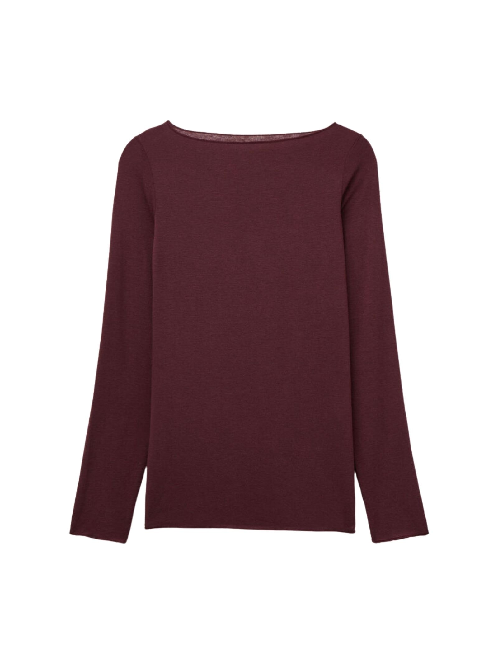 Blusa Manga Comprida Em Cashmere Ultralight Bordô Intimissimi