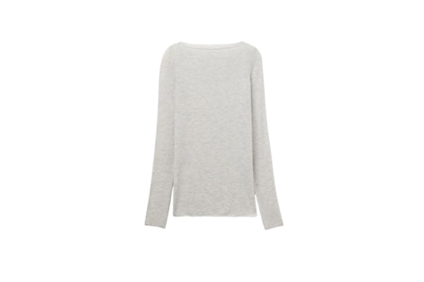 Blusa Manga Comprida Em Cashmere Ultralight - Cinza