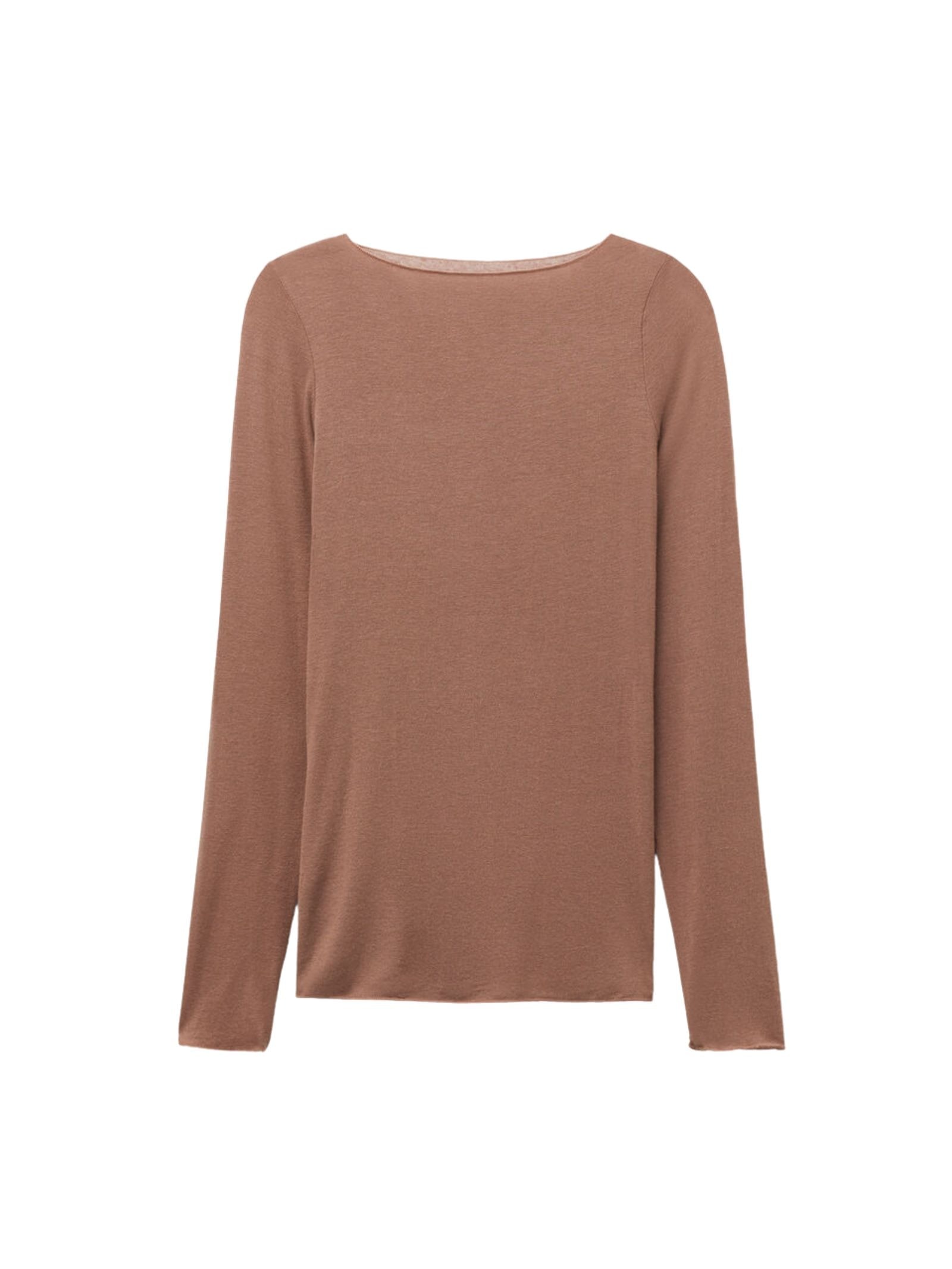 Blusa Manga Comprida Em Cashmere Ultralight Marrom Intimissimi