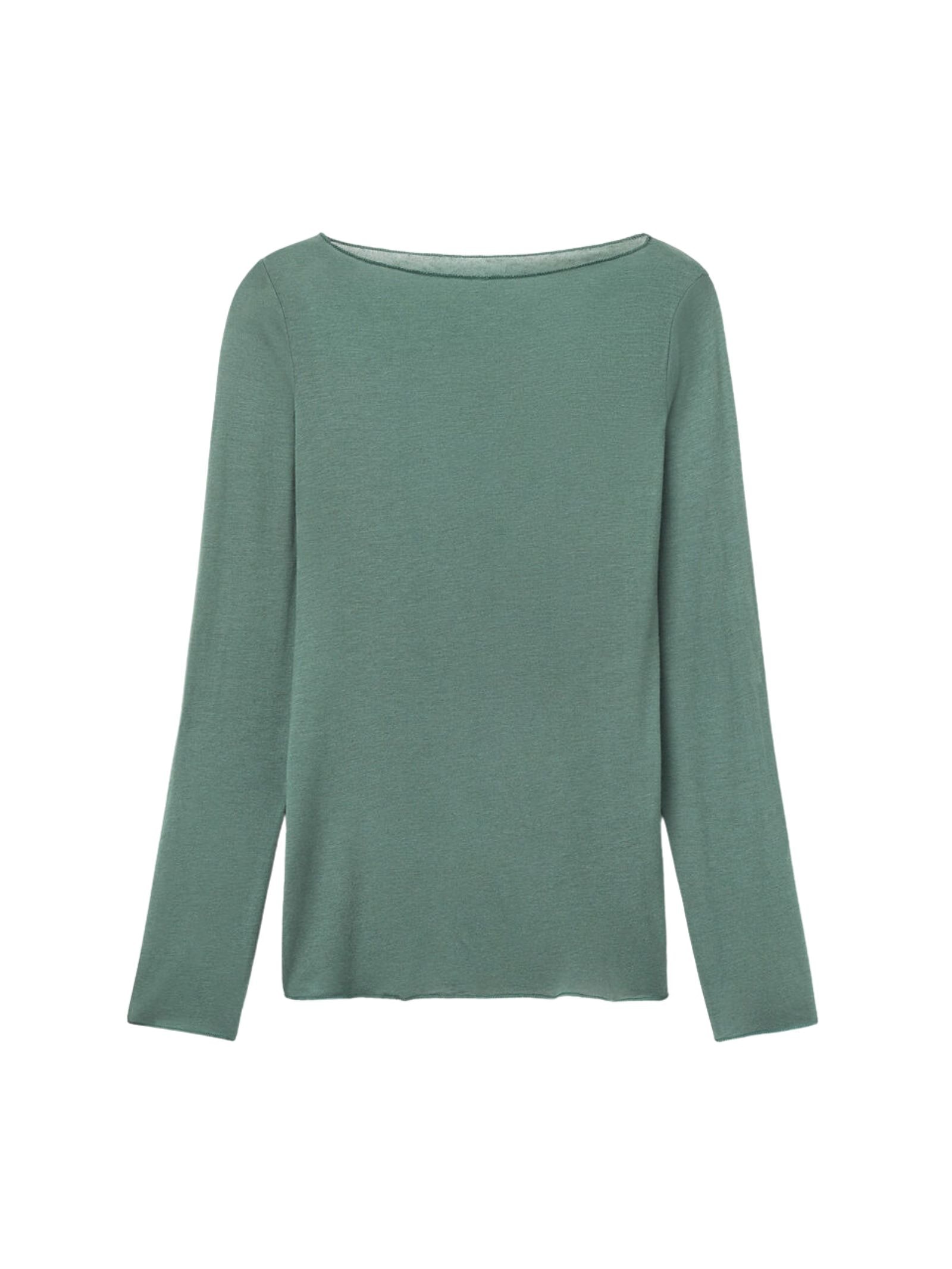 Blusa Manga Comprida Em Cashmere Ultralight Verde Intimissimi