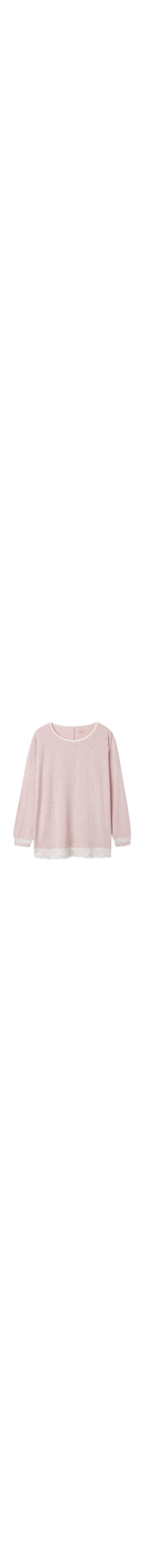 Blusa Manga Comprida Modal Decote Redondo - Rosa
