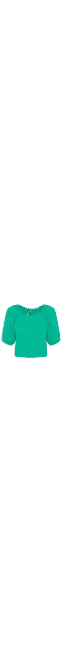 Blusa Manga Curta Bufante - Verde