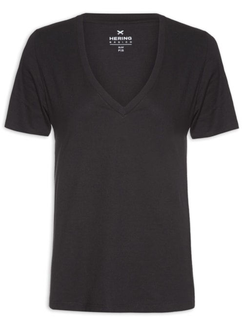 Blusa Manga Curta - Preto