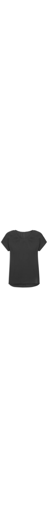 Blusa Manga Curta Rústico - Preto