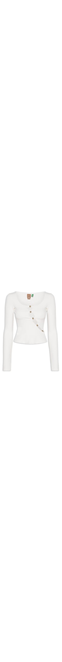 Blusa Manga Longa Detalhe Busto – Branco