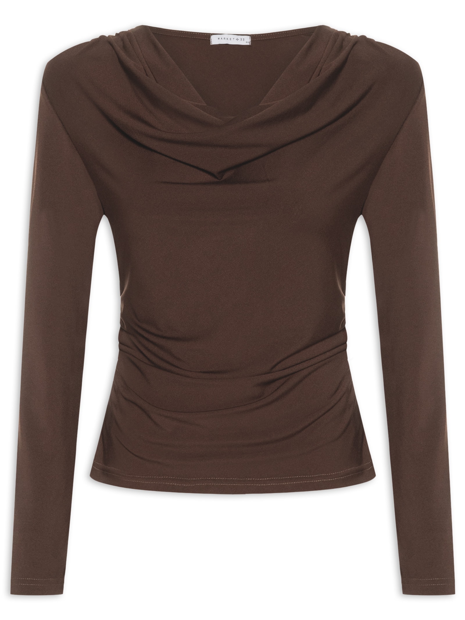Blusa Manga Longa Feminina Degagê Marrom Market 33