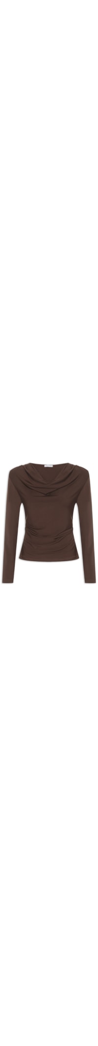 Blusa Manga Longa Feminina Degagê - Marrom