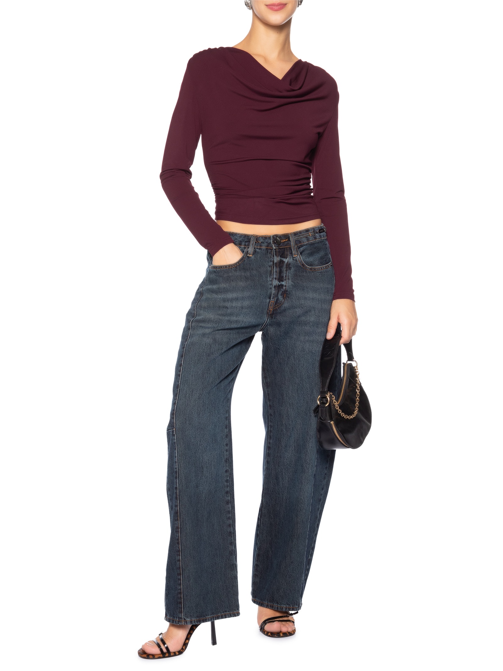 Blusa Manga Longa Feminina Degagê Vermelho Market 33