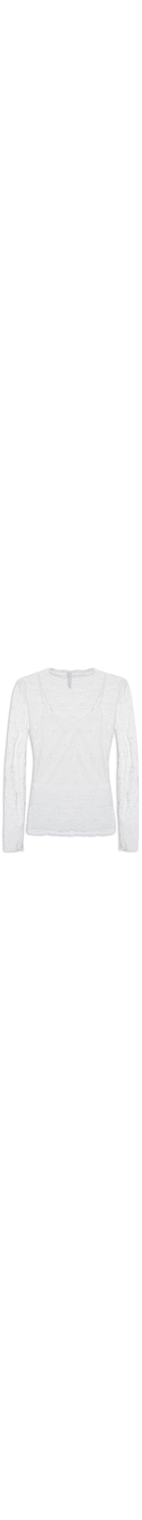 Blusa Manga Longa Feminina em Renda – Off White