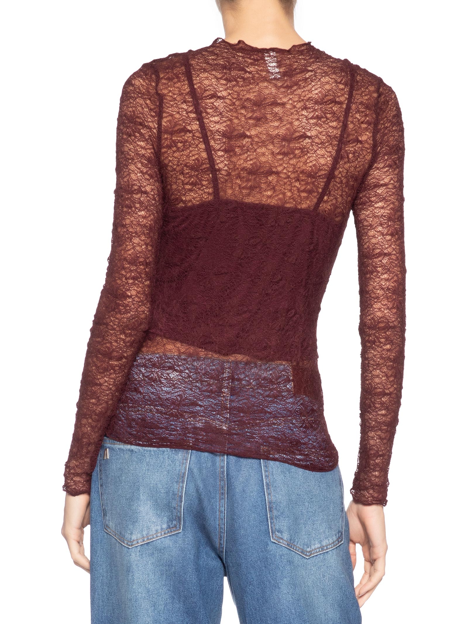 Blusa Manga Longa Feminina em Renda – Vermelho Market 33