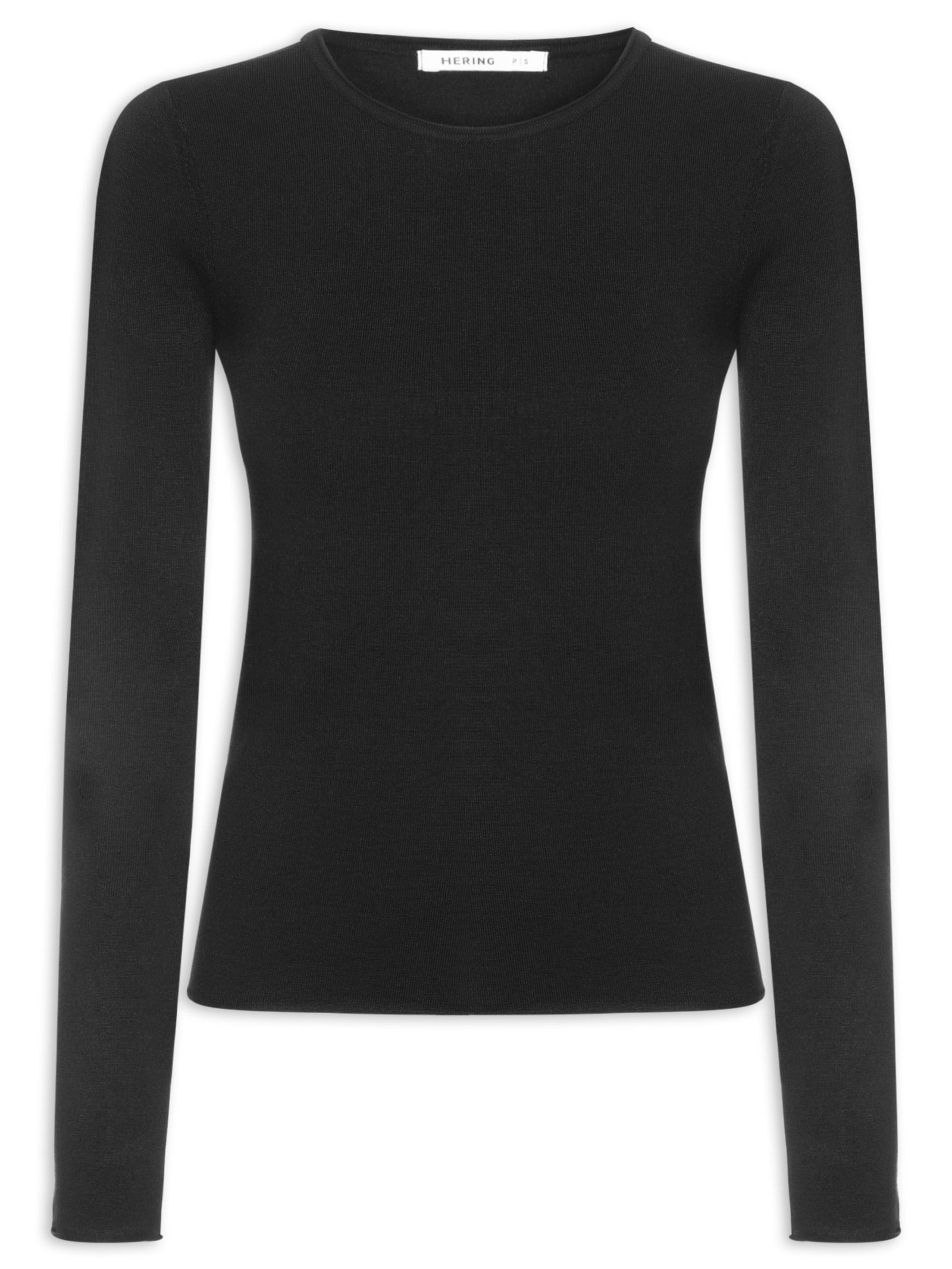 Blusa Manga Longa Feminina Preto Hering
