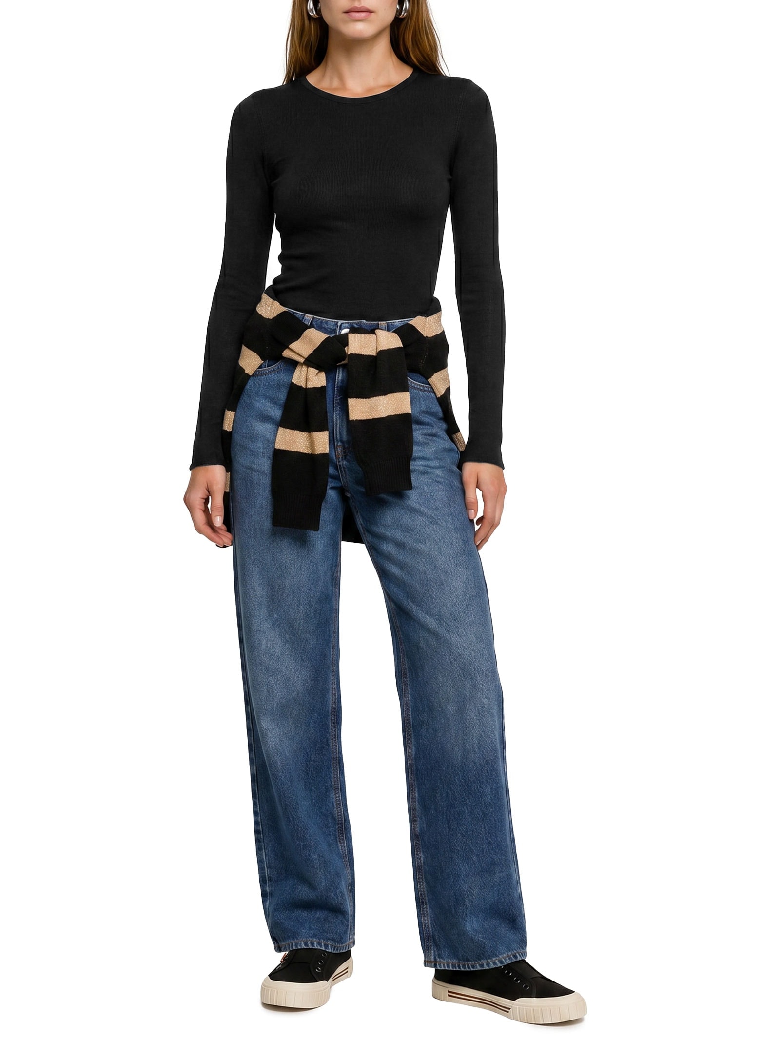 Blusa Manga Longa Feminina Preto Hering