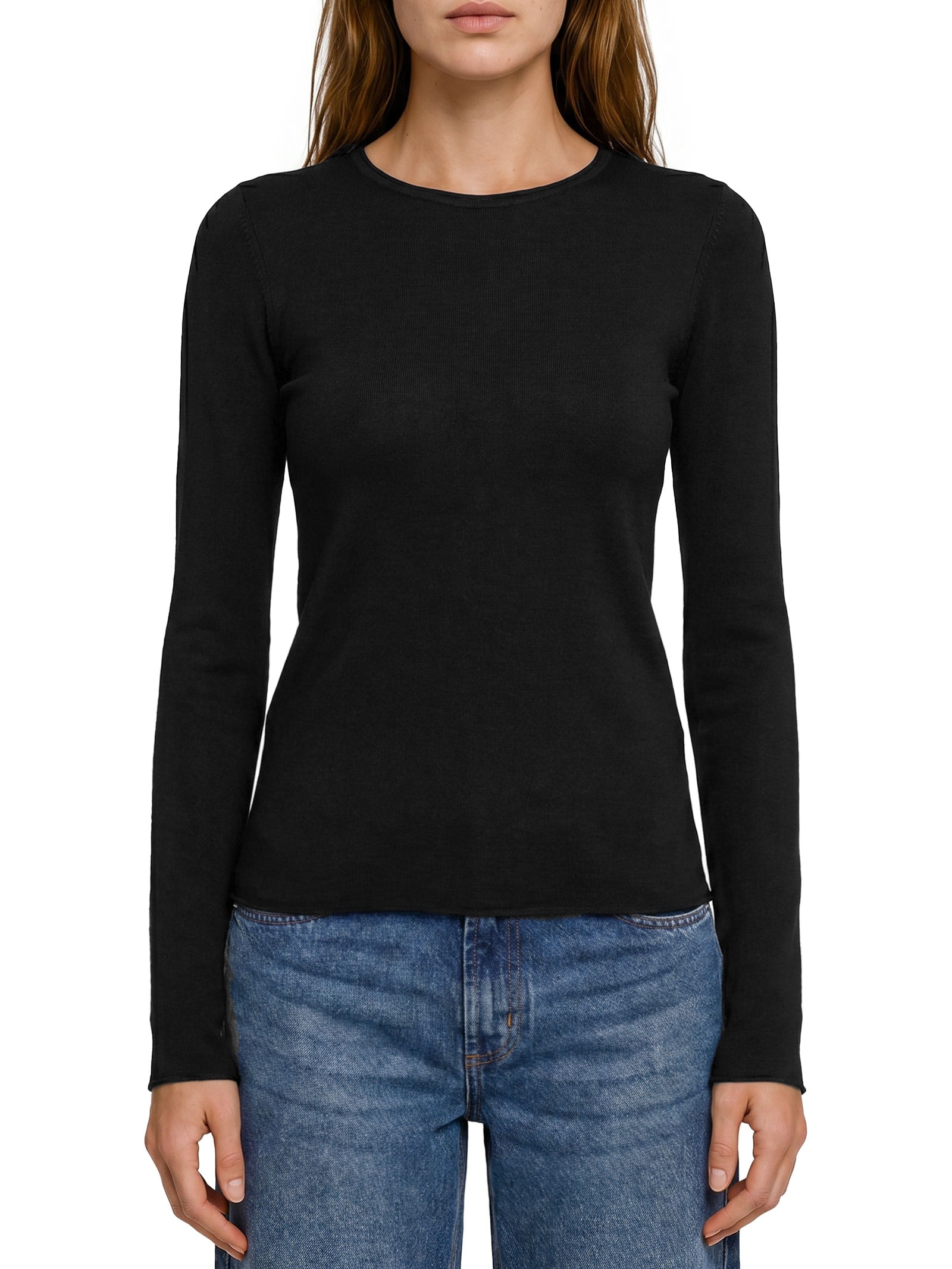 Blusa Manga Longa Feminina Preto Hering