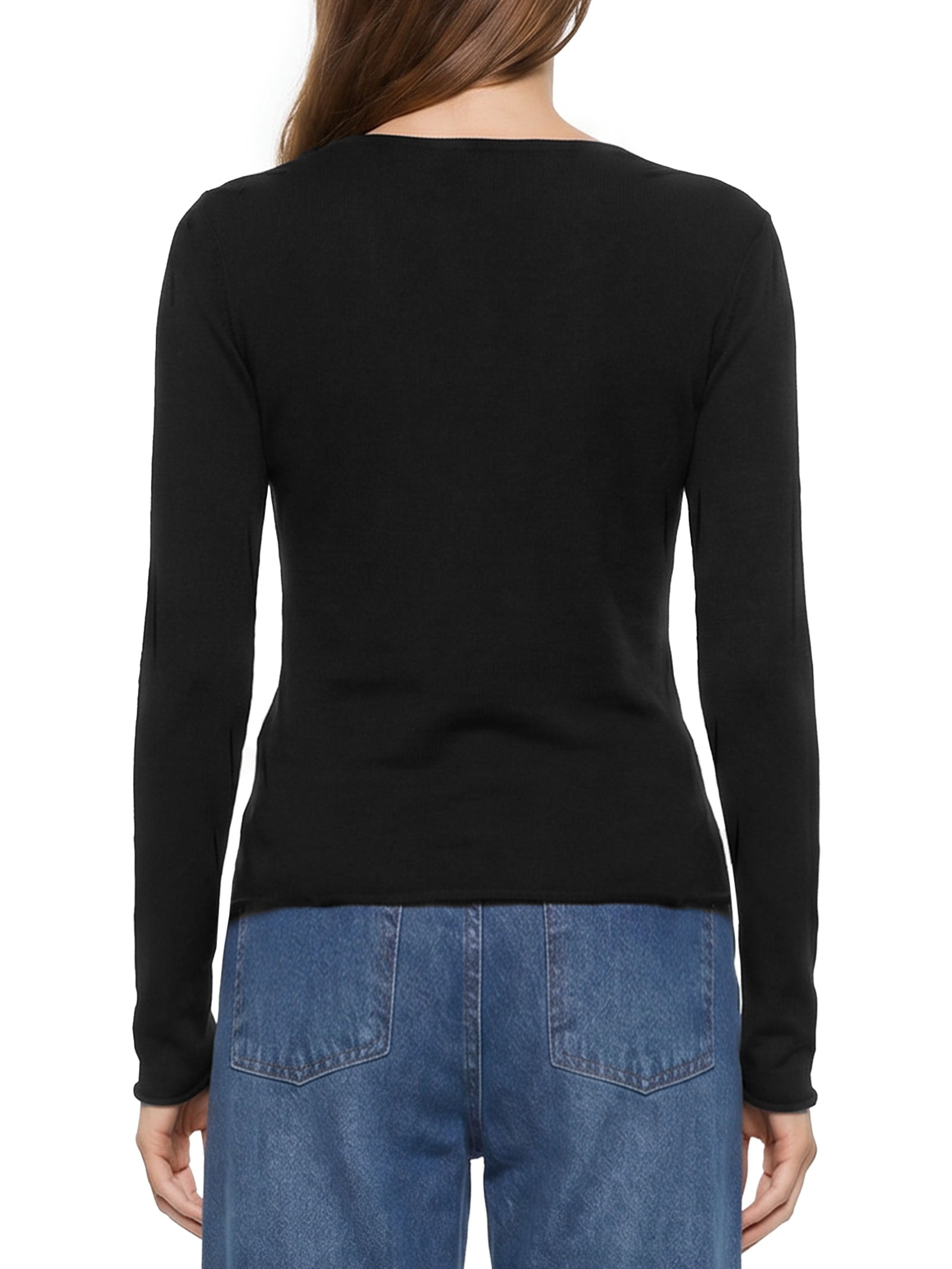 Blusa Manga Longa Feminina Preto Hering