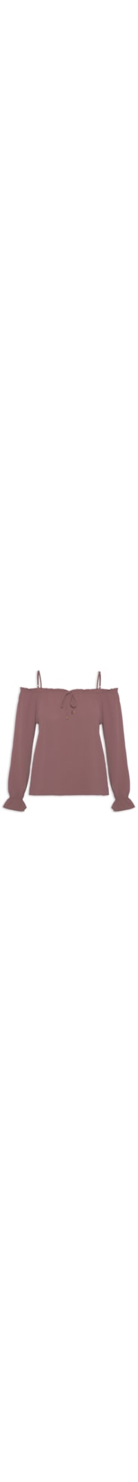 Blusa Manga Longa Ombro A Ombro - Rosa