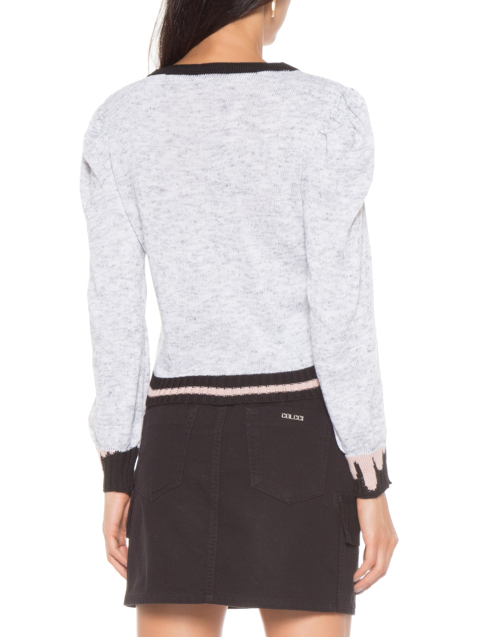 Blusa Manga Longa Tricot Sorvete Branco Market 33