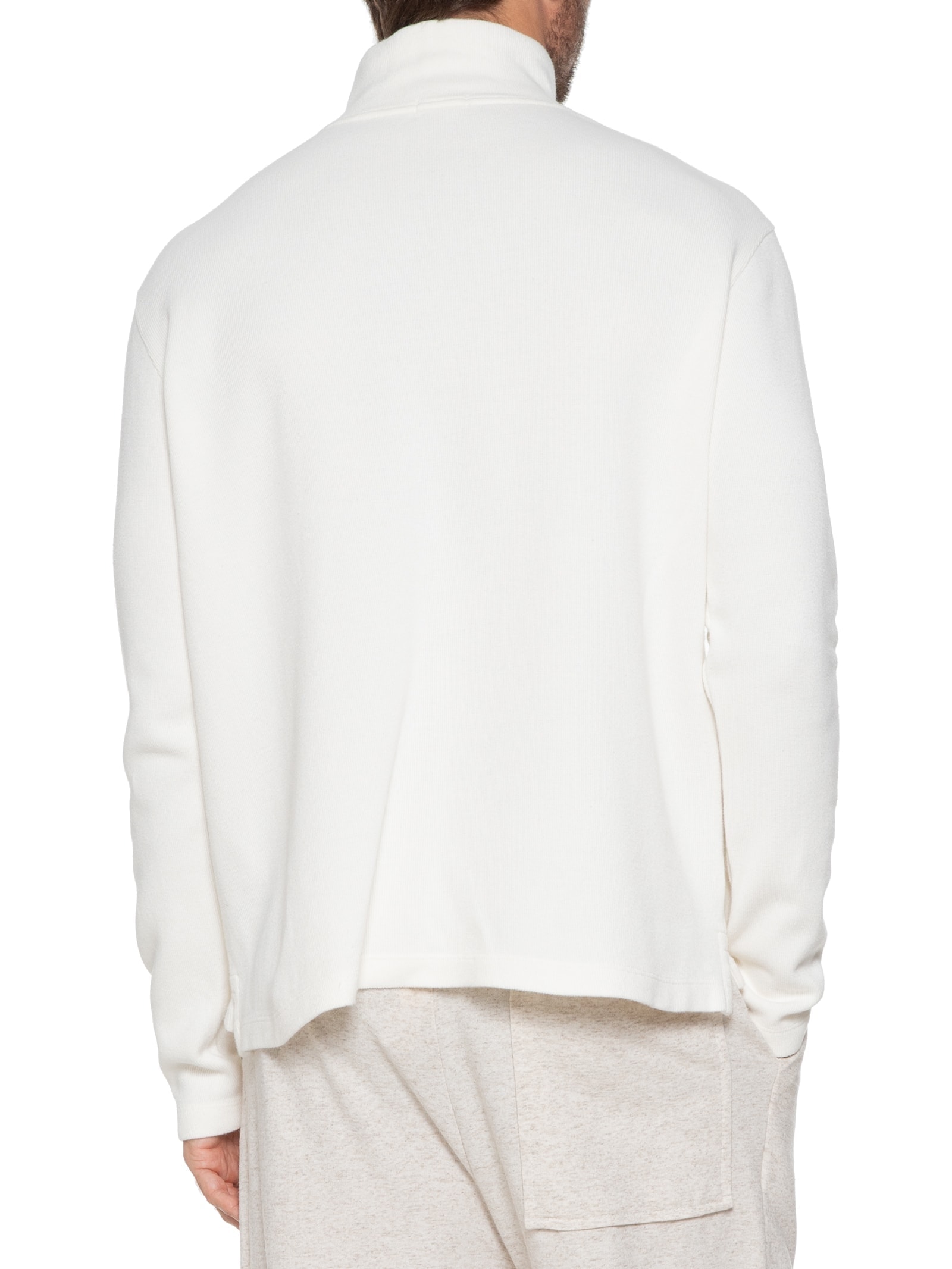 Blusa Masculina Agasalho Manga Longa Gola Alta Texture Branco Osklen