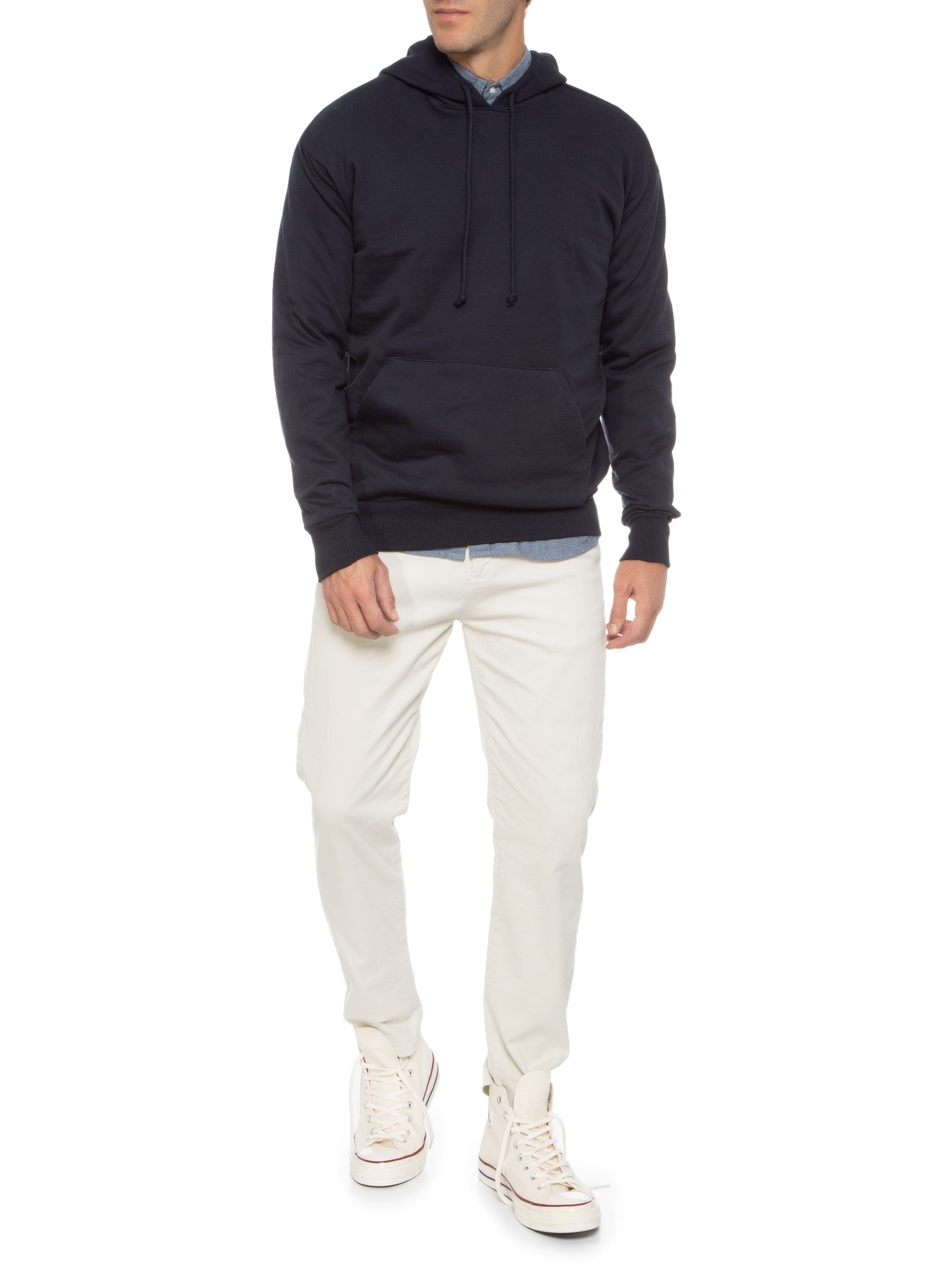 Blusa Masculina de Moletom Azul  Hering