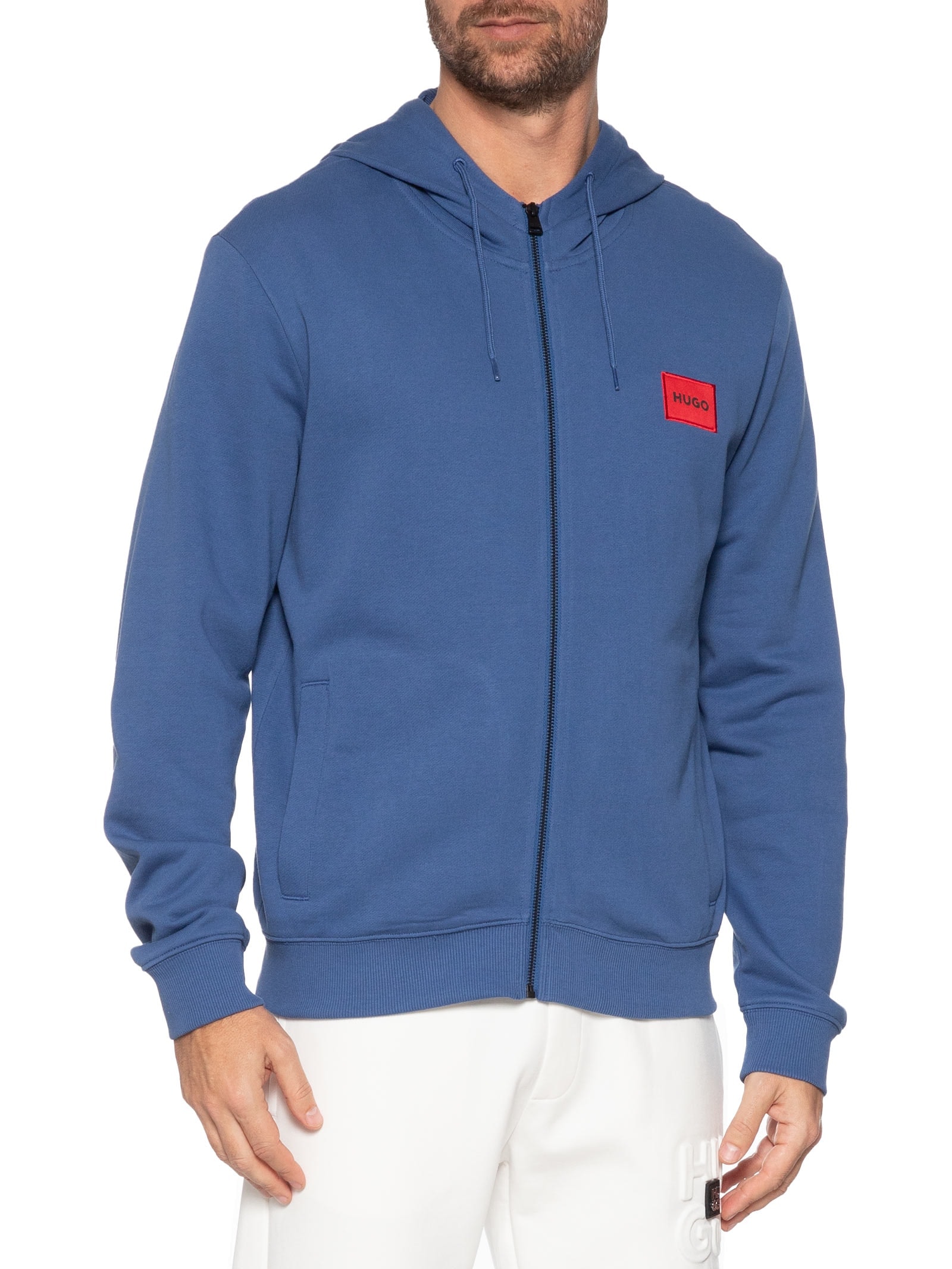 Blusa Masculina De Moletom Azul Hugo