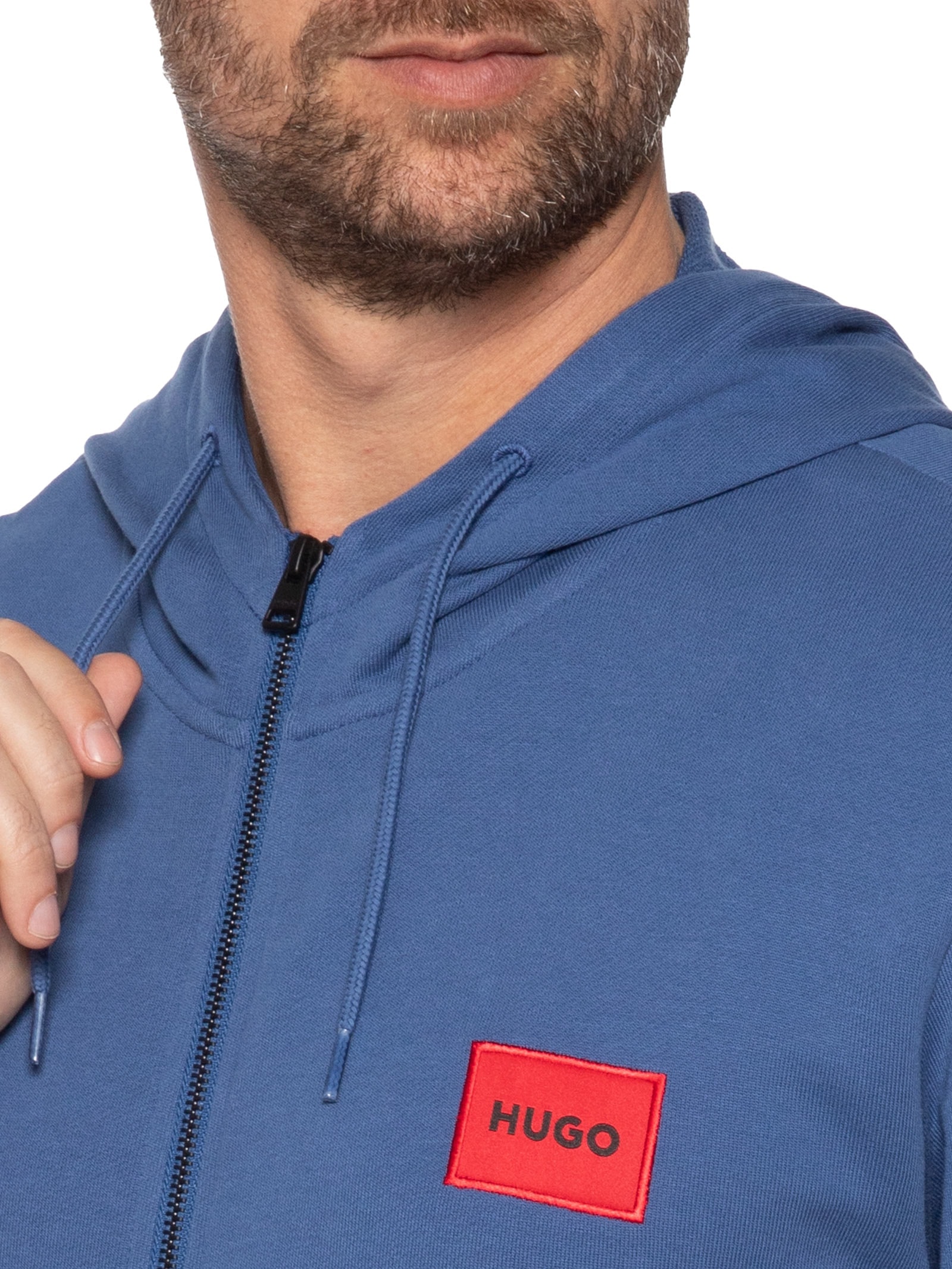 Blusa Masculina De Moletom Azul Hugo