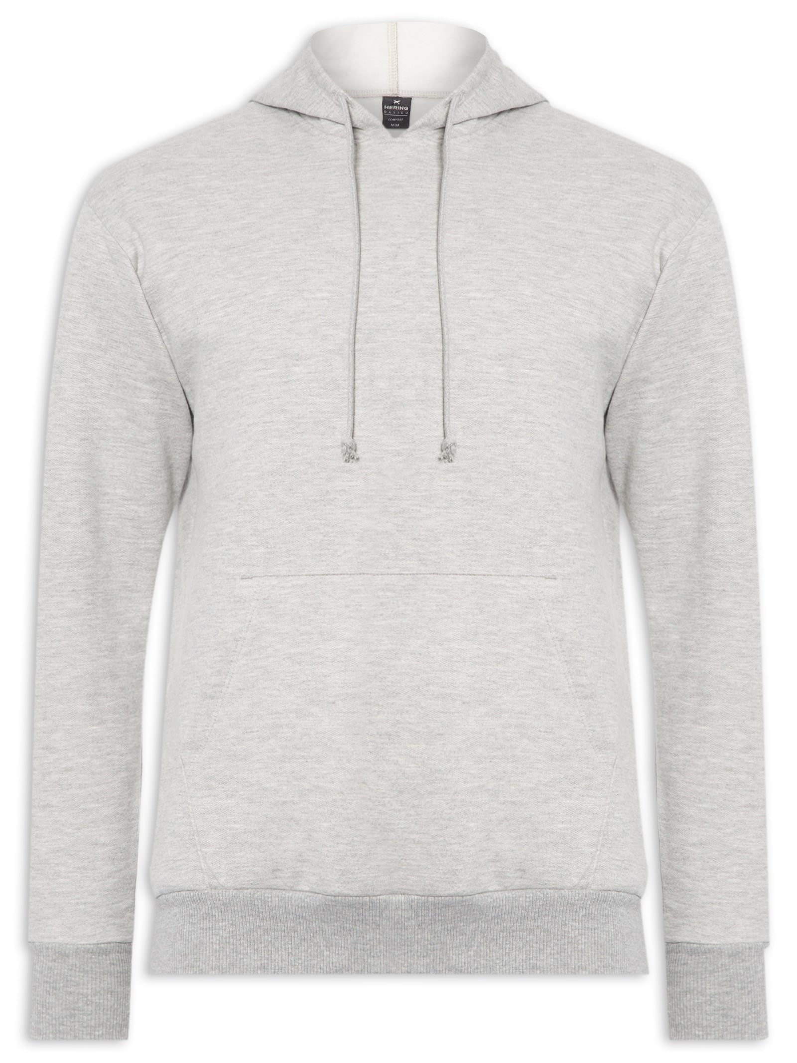 Blusa Masculina de Moletom Cinza  Hering