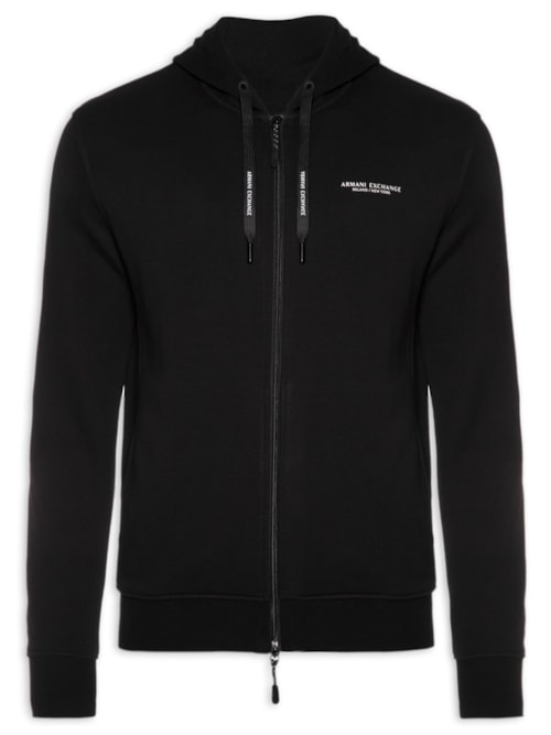 Blusa Masculina de Moletom com Capuz Masculino - Preto