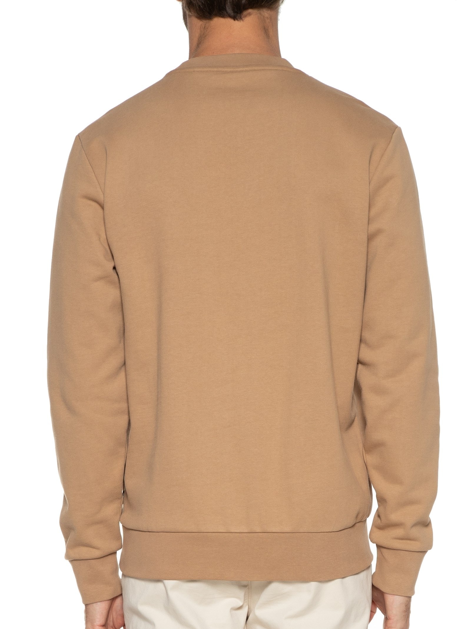 Blusa Masculina de Moletom Gola Careca Soleri Bege Boss