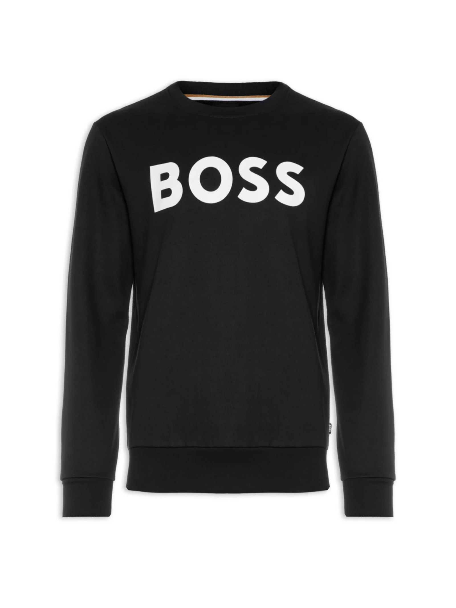 Blusa Masculina de Moletom Gola Careca Soleri Preto Boss