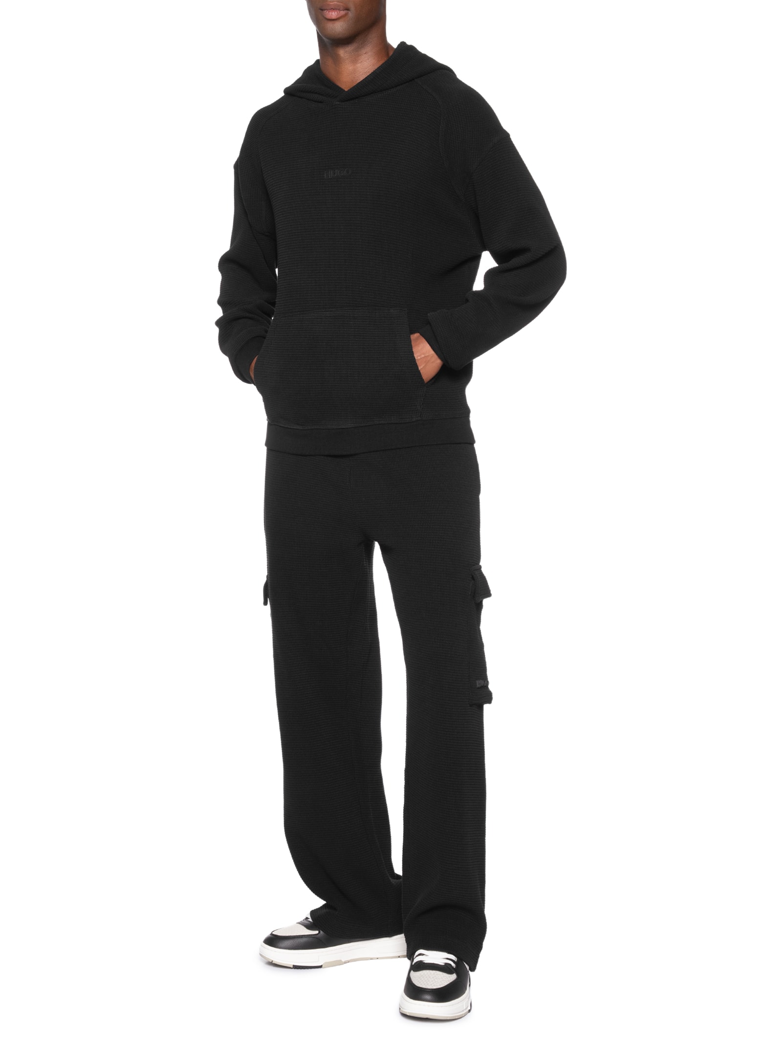 Blusa Masculina De Moletom Hooded Dafflono Preto Hugo